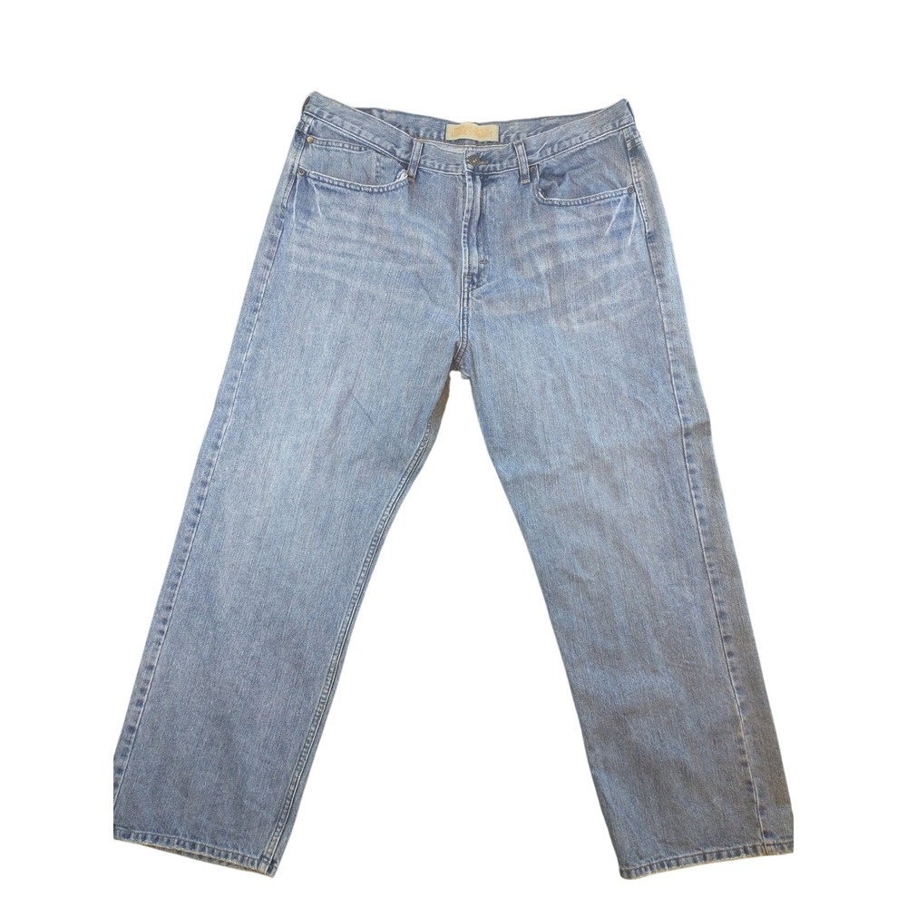 Wrangler Jeans Co Mens 36x29 Loose Straight Leg Light Wash Denim Jeans 97RJWEV